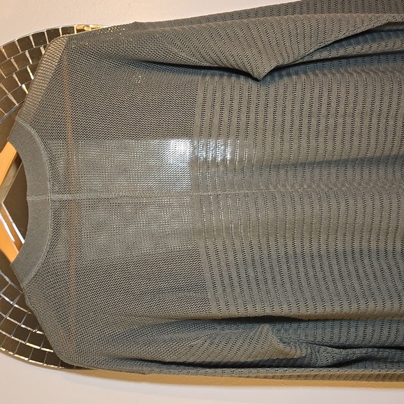 T by Talbots Cotton Mixed Stitch Open Front Duster Lightweight Pocket Cardigan - Picture 7 of 12